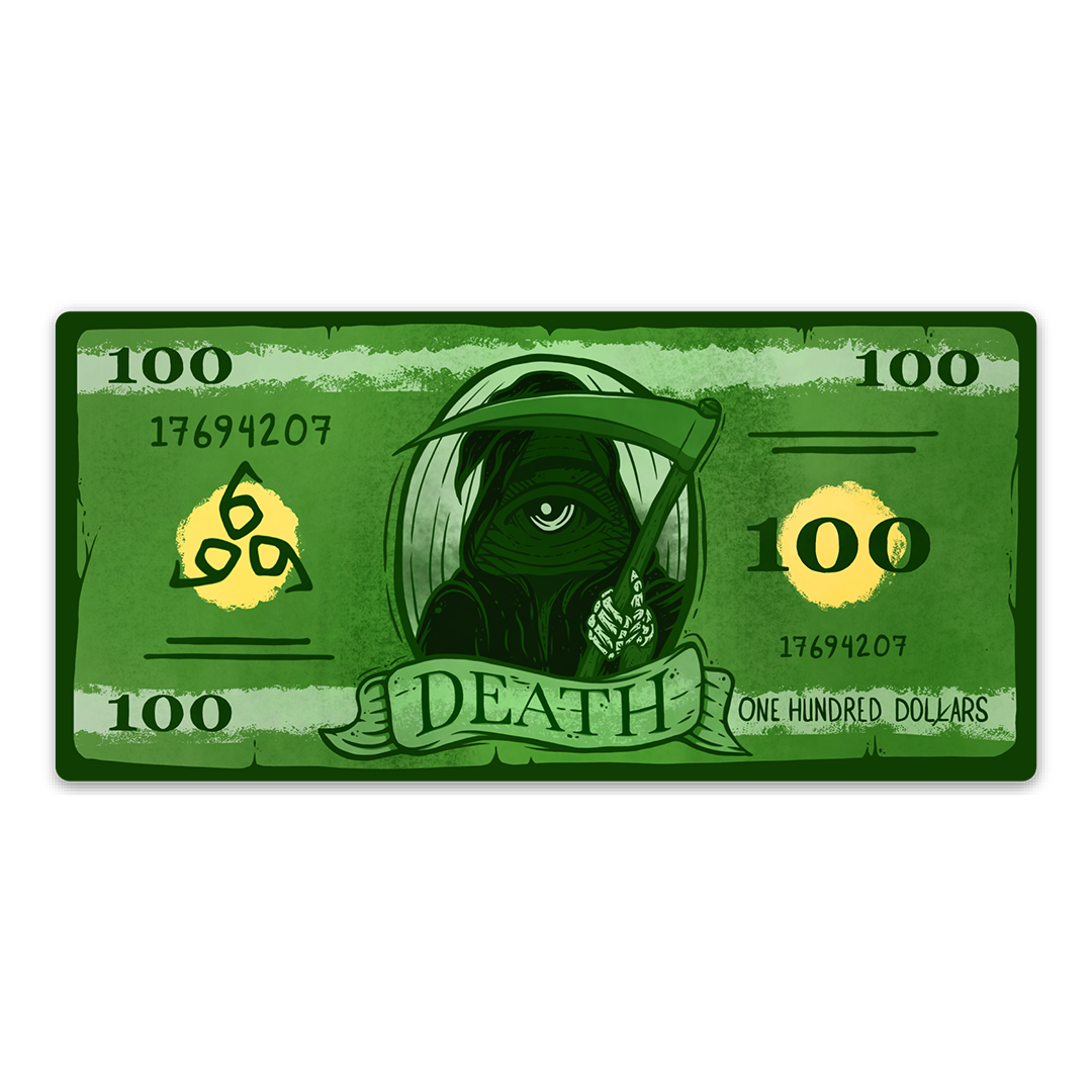 Death Dollars Sticker